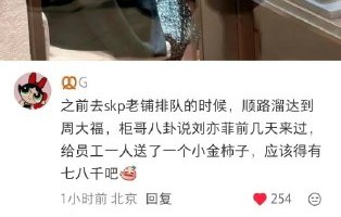 刘亦菲为什么逛街时突然想到给员工买金柿？