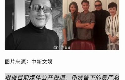 网友对谢贤的遗产分配方案主要持什么态度？